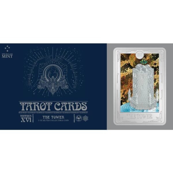 Tarot Cards – The Tower 1oz Silver Coin 2024 - Image 6