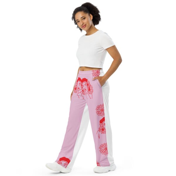 All-over print unisex wide-leg pants - Image 2
